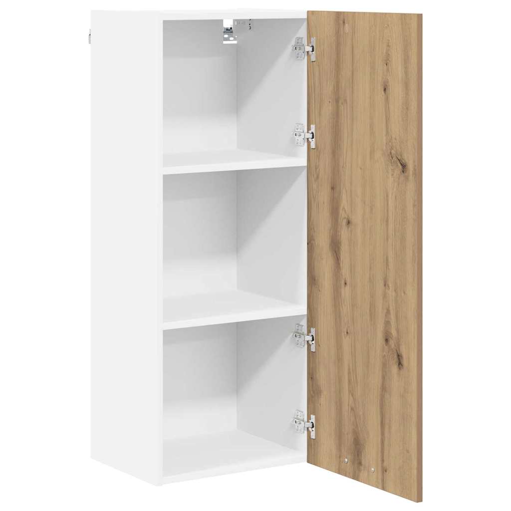 Armadio pensile con porta Rovere artigianale 40 x 31 x 100 cm | homemem39