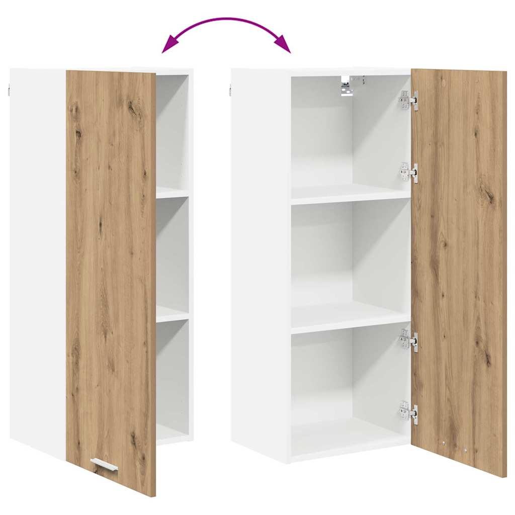 Armadio pensile con porta Rovere artigianale 40 x 31 x 100 cm
