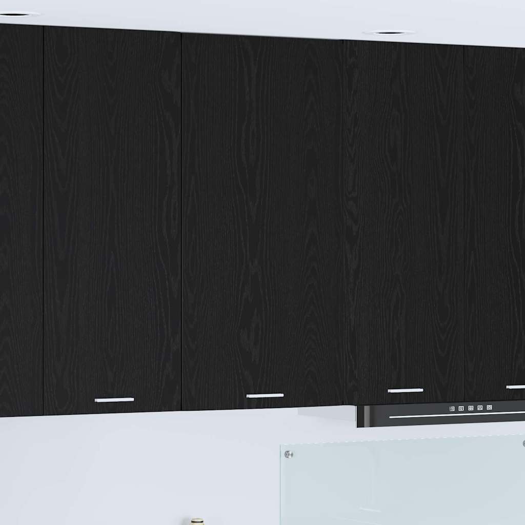 Armadio pensile con porta Rovere Nero e Bianco 50 x 31 x 100 cm