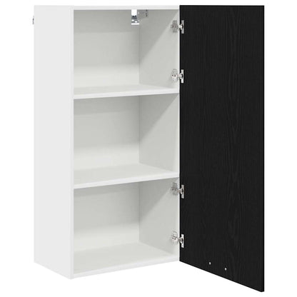 Armadio pensile con porta Rovere Nero e Bianco 50 x 31 x 100 cm | homemem39