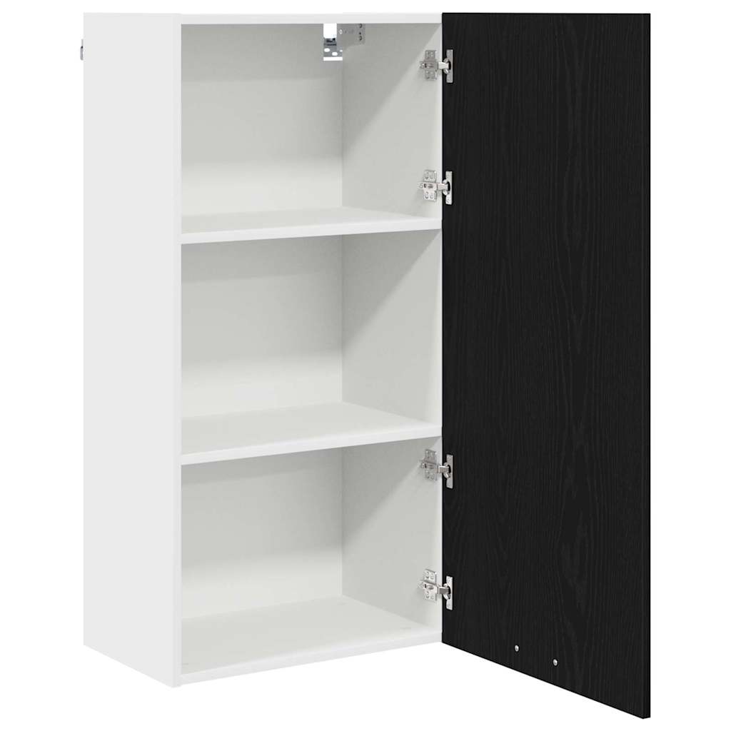 Armadio pensile con porta Rovere Nero e Bianco 50 x 31 x 100 cm