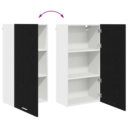 Armadio pensile con porta Rovere Nero e Bianco 50 x 31 x 100 cm