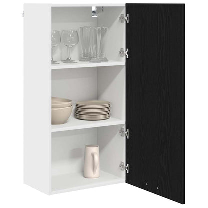 Armadio pensile con porta Rovere Nero e Bianco 50 x 31 x 100 cm | homemem39