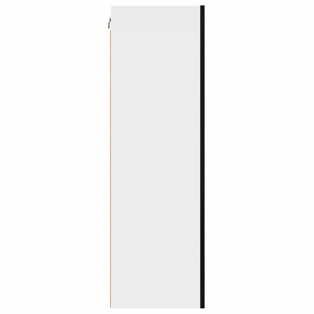 Armadio pensile con porta Rovere Nero e Bianco 50 x 31 x 100 cm