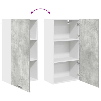 Armadio pensile Grigio Cemento e Bianco 50 x 31 x 100 cm