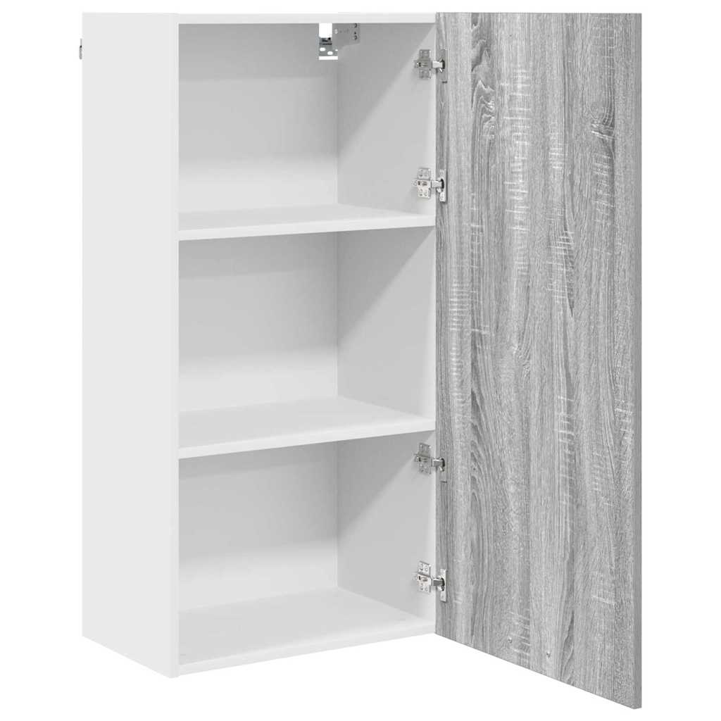 Armadio pensile Grigio Sonoma e Bianco 50 x 31 x 100 cm