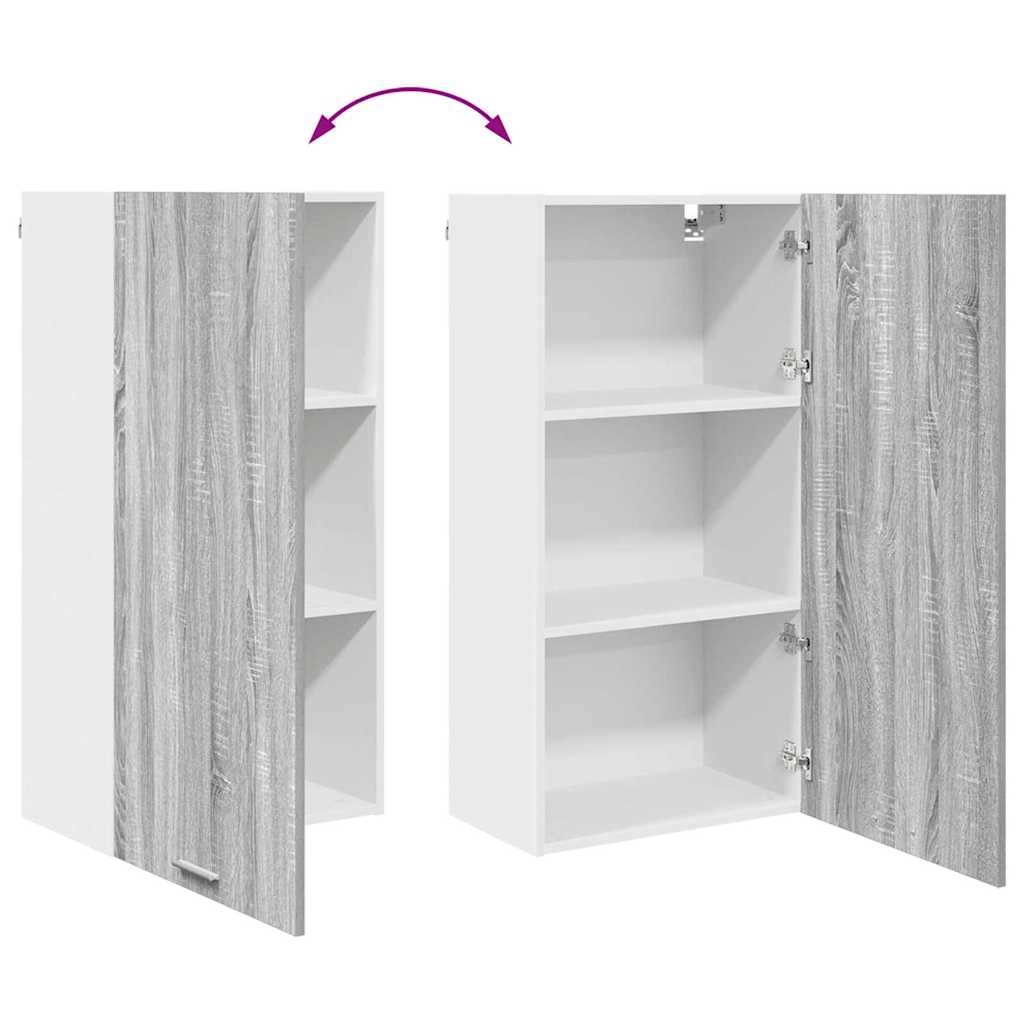 Armadio pensile Grigio Sonoma e Bianco 50 x 31 x 100 cm