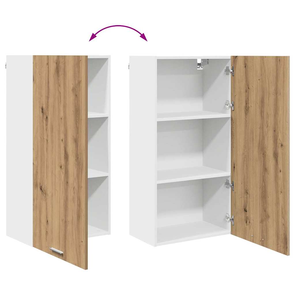 Armadio pensile Rovere Artigiano e Bianco 50 x 31 x 100 cm