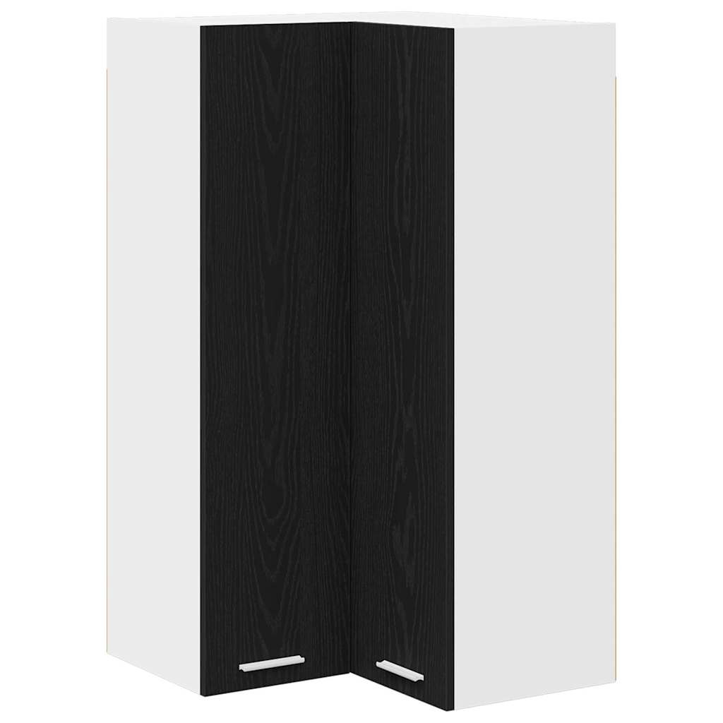 Armadio pensile con porta Rovere Nero e Bianco 57 x 57 x 100 cm | homemem39