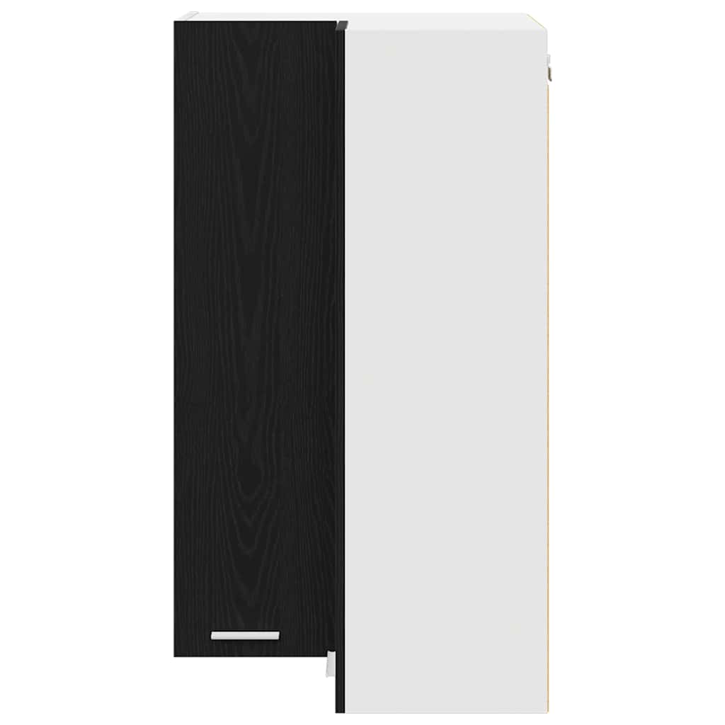Armadio pensile con porta Rovere Nero e Bianco 57 x 57 x 100 cm | homemem39