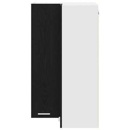 Armadio pensile con porta Rovere Nero e Bianco 57 x 57 x 100 cm | homemem39