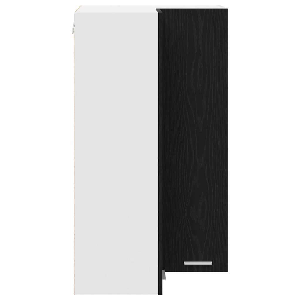 Armadio pensile con porta Rovere Nero e Bianco 57 x 57 x 100 cm