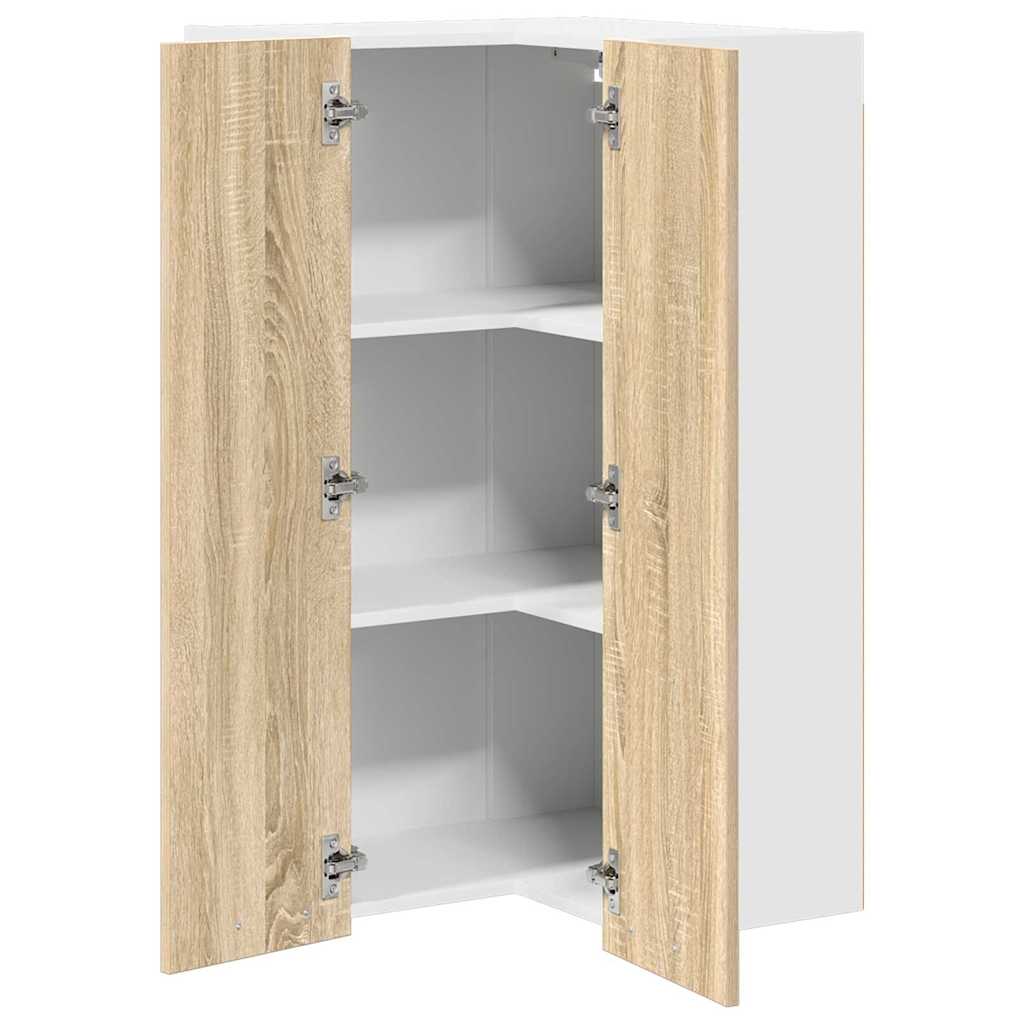 Armadio pensile Quercia Sonoma e Bianca 57 x 57 x 100 cm | homemem39