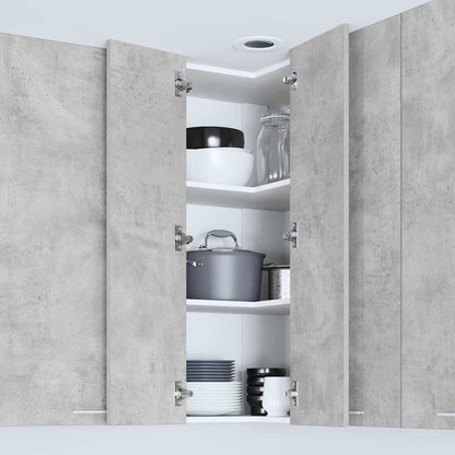 Armadio pensile Grigio Cemento e Bianco 57 x 57 x 100 cm | homemem39