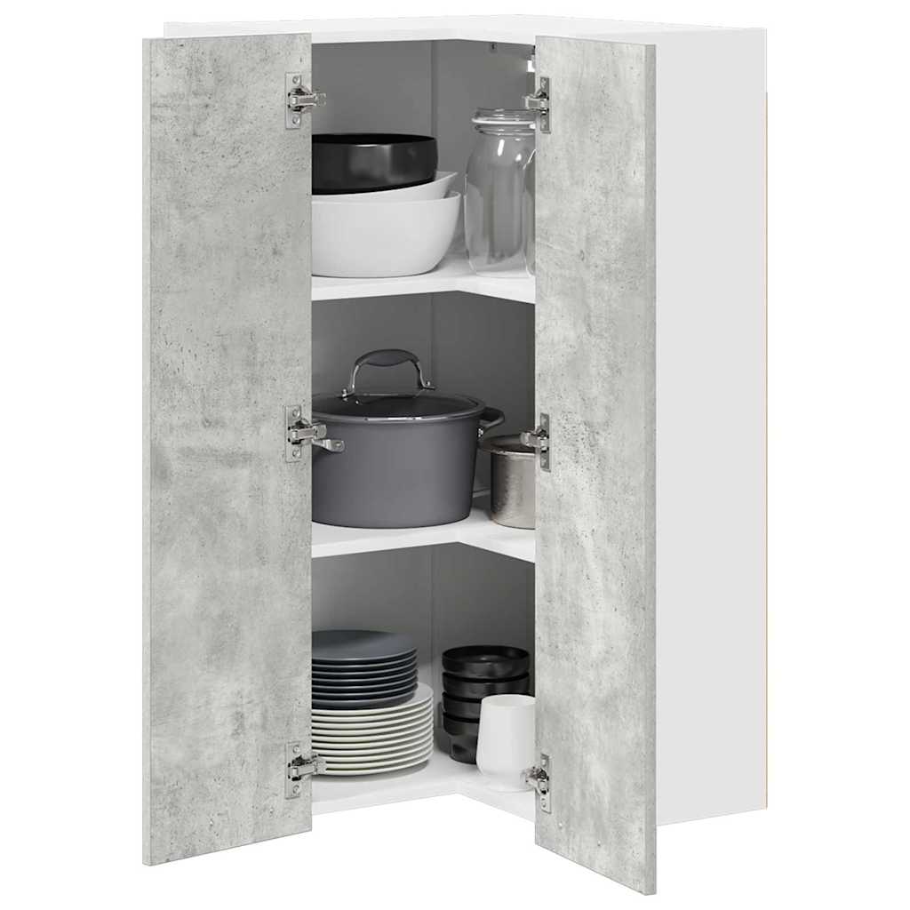 Armadio pensile Grigio Cemento e Bianco 57 x 57 x 100 cm | homemem39