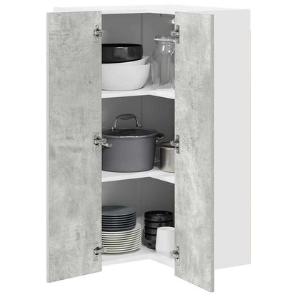 Armadio pensile Grigio Cemento e Bianco 57 x 57 x 100 cm