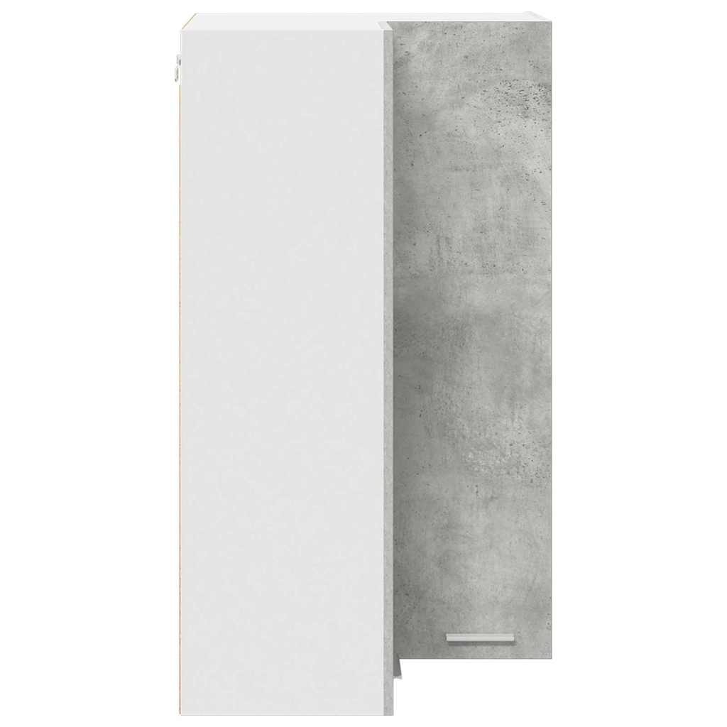 Armadio pensile Grigio Cemento e Bianco 57 x 57 x 100 cm