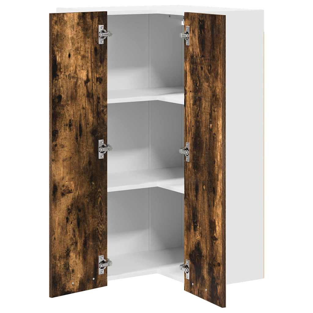 Armadio pensile Rovere Affumicato e Bianco 57 x 57 x 100 cm | homemem39
