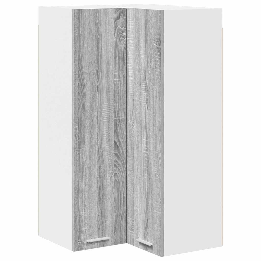 Armadio pensile Grigio Sonoma e Bianco 57 x 57 x 100 cm | homemem39