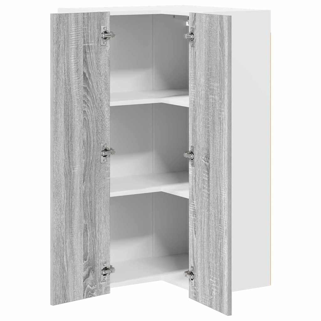 Armadio pensile Grigio Sonoma e Bianco 57 x 57 x 100 cm | homemem39