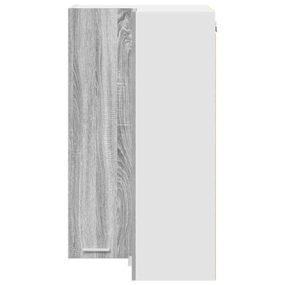 Armadio pensile Grigio Sonoma e Bianco 57 x 57 x 100 cm