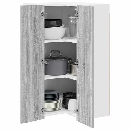 Armadio pensile Grigio Sonoma e Bianco 57 x 57 x 100 cm | homemem39