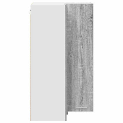Armadio pensile Grigio Sonoma e Bianco 57 x 57 x 100 cm