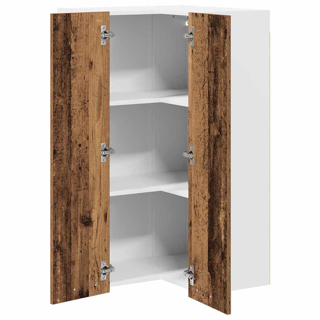 Armadio pensile Legno Antico e Bianco 57 x 57 x 100 cm | homemem39