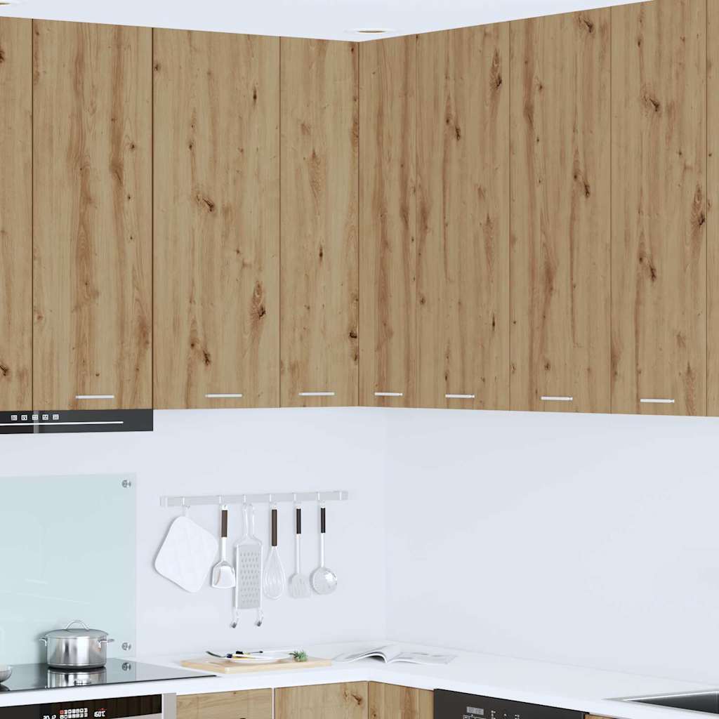 Armadio pensile Rovere Artigiano e Bianco 57 x 57 x 100 cm