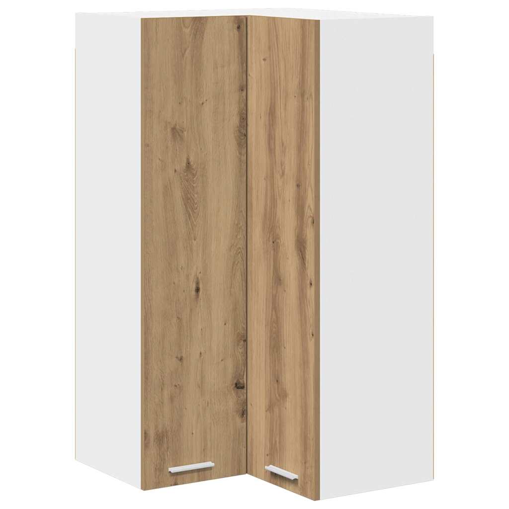Armadio pensile Rovere Artigiano e Bianco 57 x 57 x 100 cm | homemem39