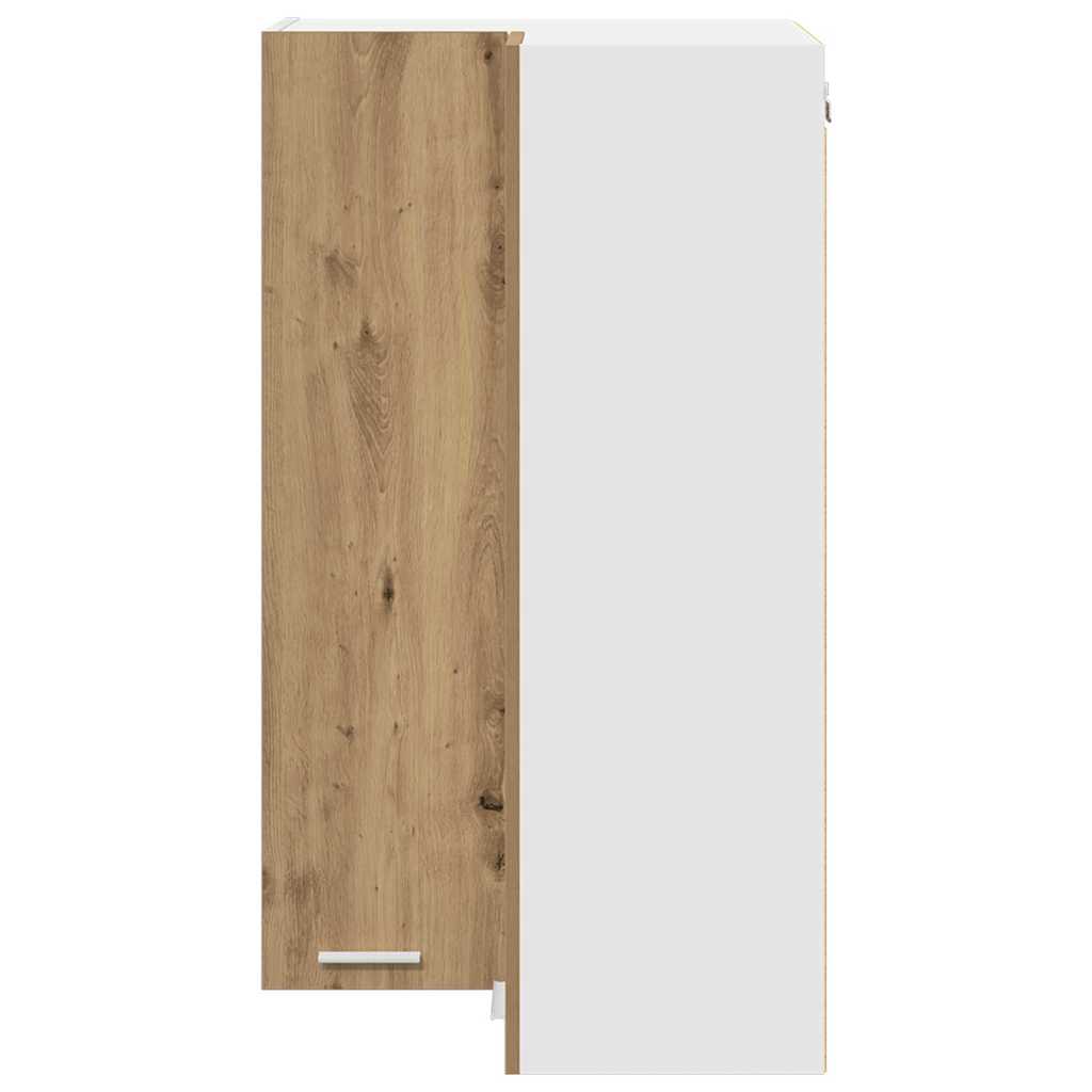 Armadio pensile Rovere Artigiano e Bianco 57 x 57 x 100 cm | homemem39
