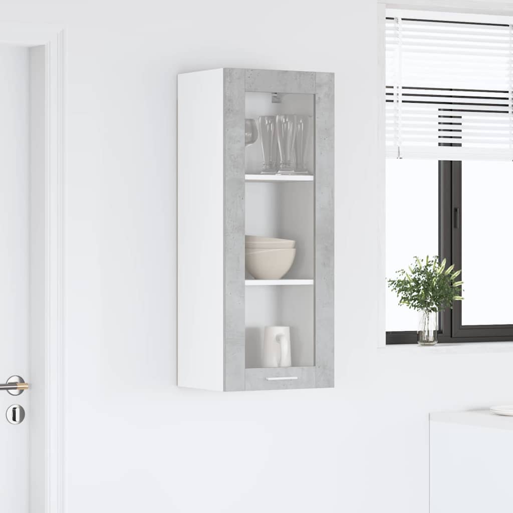 Armadio pensile con porta Grigio cemento 40 x 31 x 100 cm | homemem39