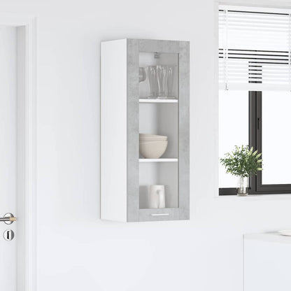 Armadio pensile con porta Grigio cemento 40 x 31 x 100 cm | homemem39