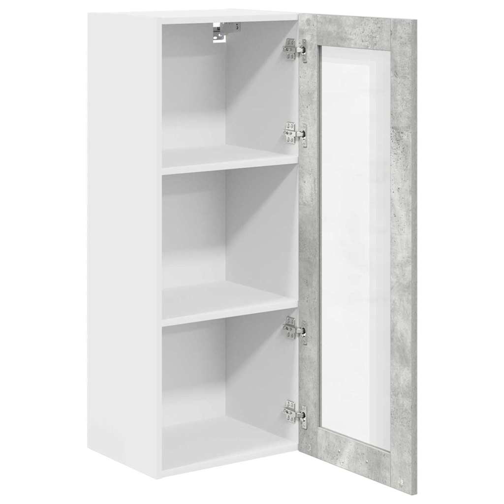 Armadio pensile con porta Grigio cemento 40 x 31 x 100 cm | homemem39
