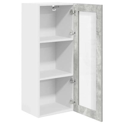 Armadio pensile con porta Grigio cemento 40 x 31 x 100 cm