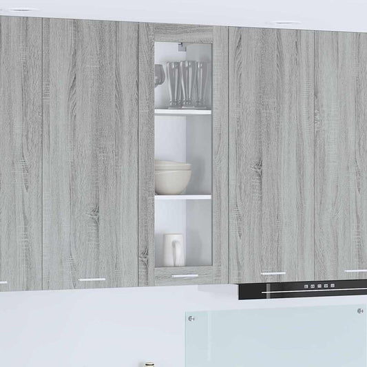 Armadio pensile con porta Grigio Sonoma 40 x 31 x 100 cm | homemem39