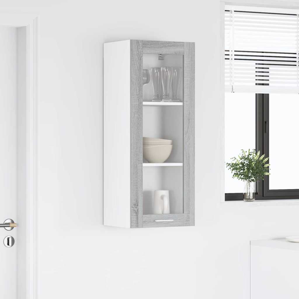 Armadio pensile con porta Grigio Sonoma 40 x 31 x 100 cm | homemem39