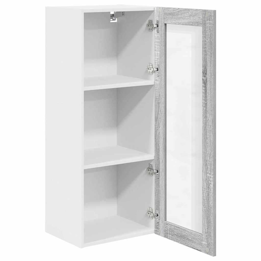 Armadio pensile con porta Grigio Sonoma 40 x 31 x 100 cm