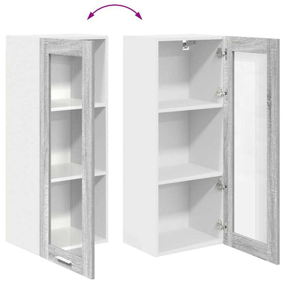 Armadio pensile con porta Grigio Sonoma 40 x 31 x 100 cm