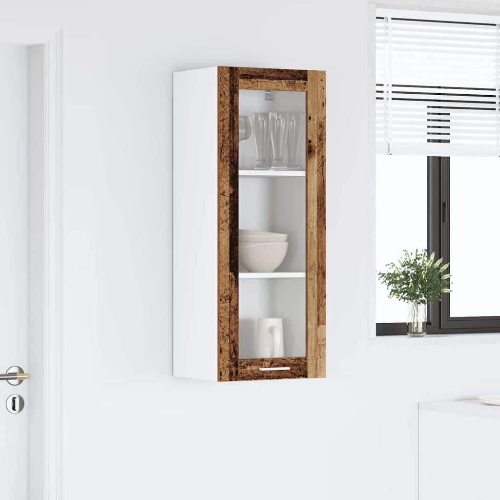 Armadio pensile con porta Legno vecchio 40 x 31 x 100 cm | homemem39