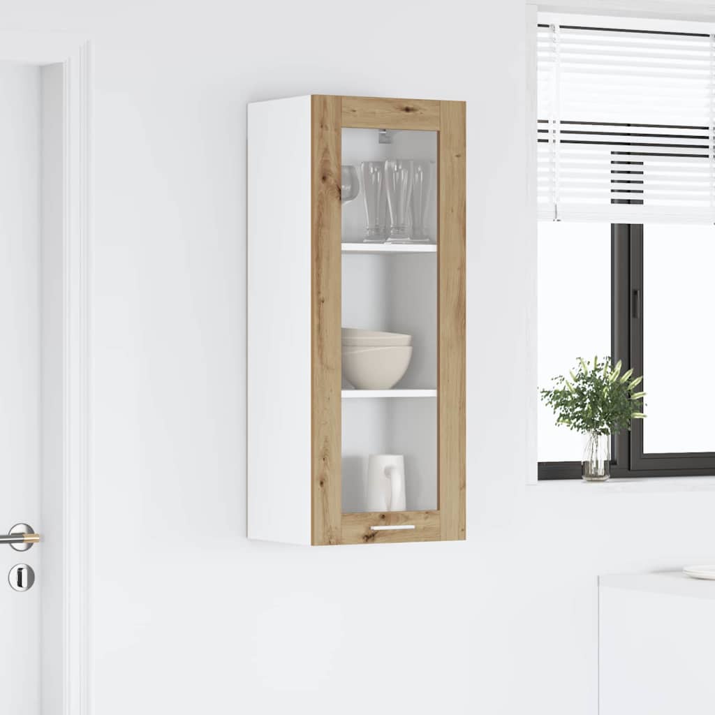 Armadio pensile con porta Rovere artigianale 40 x 31 x 100 cm | homemem39