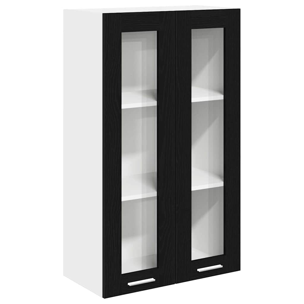 Armadio pensile con porta Riga Rovere Nero 60 x 31 x 100 cm | homemem39