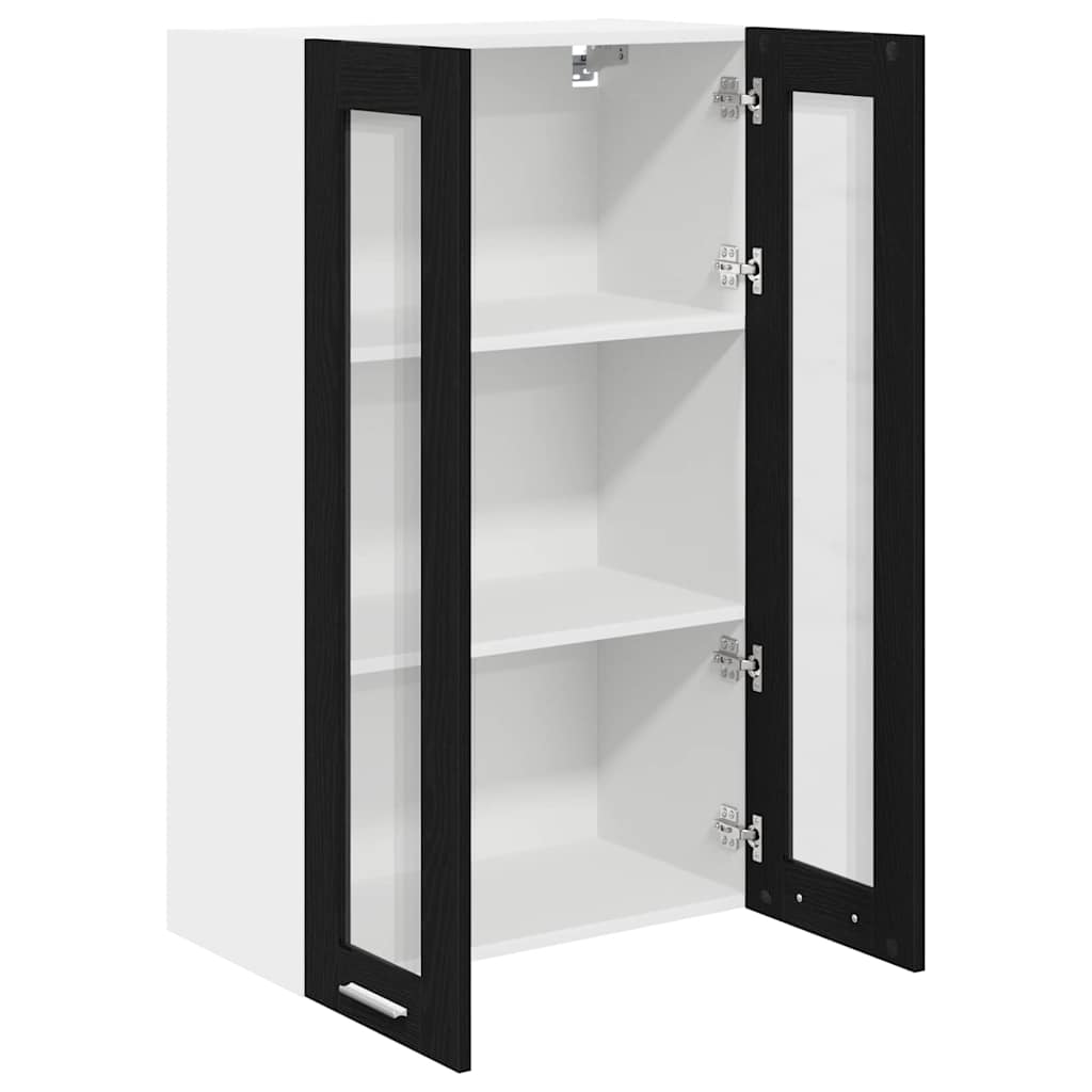 Armadio pensile con porta Riga Rovere Nero 60 x 31 x 100 cm | homemem39