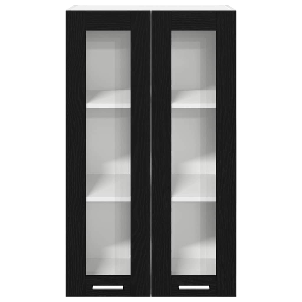 Armadio pensile con porta Riga Rovere Nero 60 x 31 x 100 cm