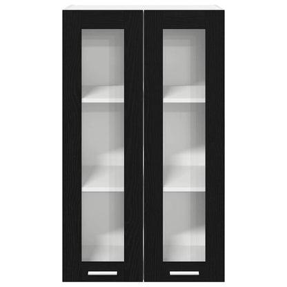 Armadio pensile con porta Riga Rovere Nero 60 x 31 x 100 cm