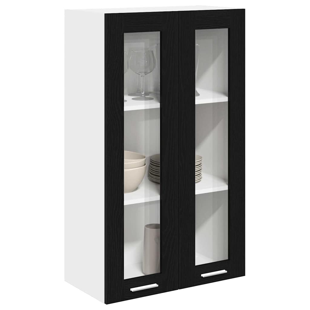 Armadio pensile con porta Riga Rovere Nero 60 x 31 x 100 cm