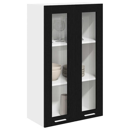 Armadio pensile con porta Riga Rovere Nero 60 x 31 x 100 cm