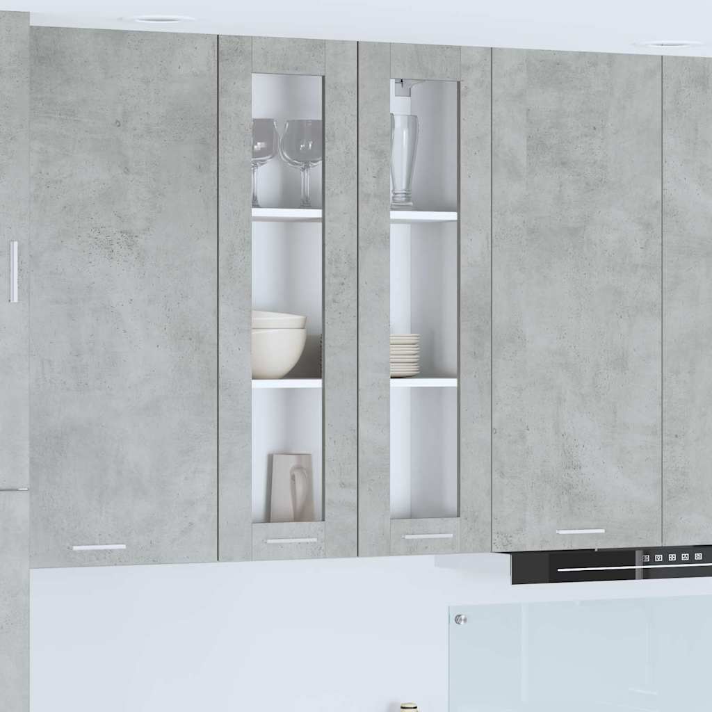 Armadio pensile con porta Grigio cemento 60 x 31 x 100 cm
