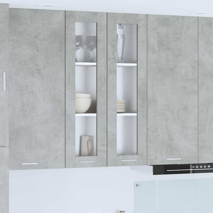 Armadio pensile con porta Grigio cemento 60 x 31 x 100 cm