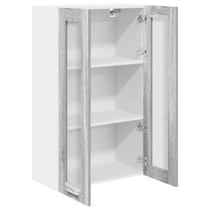 Armadio pensile con porta Grigio Sonoma 60 x 31 x 100 cm | homemem39